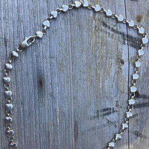 Vintage Tiffany & Co. Heart Link Necklace Sterling Silver 925